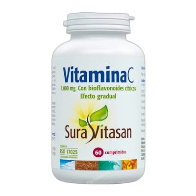 SURA VITASAN VITAMINA C 1000mg. Efecto gradual 60comp.