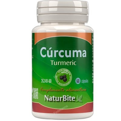 NATURBITE CURCUMA TURMERIC CON JENGIBRE PIMIENTA 60 CAPSULAS
