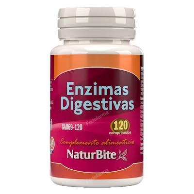 NATURBITE ENZIMAS DIGESTIVAS 120COMPRIMIDOS