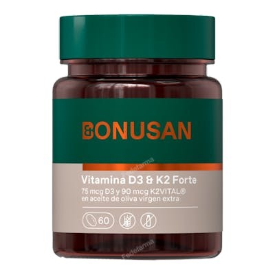 BONUSAN VITAMINA D3+K2 FORTE 60perlas