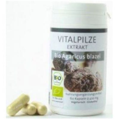 PILZE WOLHRAB CHAMPIÑON DEL SOL (AGARICUS BLAZEI) BIO 60CAPSULAS