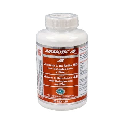 AIRBIOTIC VITAMINA C NO ACIDA CON BETAGLUCANOS Y ZINC 120CAPSULAS