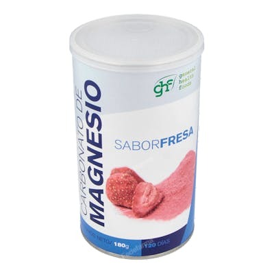 GHF CARBONATO DE MAGNESIO SABOR FRESA 180G POLVO