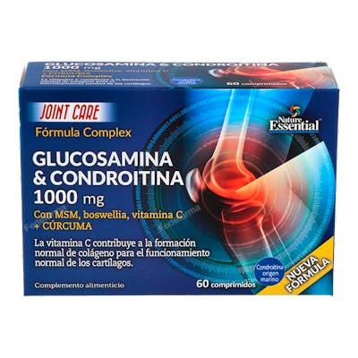 NATURE ESSENTIAL GLUCOSAMINA+CONDROITINA+MSM 1000mg. 60comp.