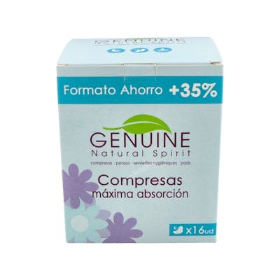 GENUINE COMPRESA DE NOCHE 16ud.