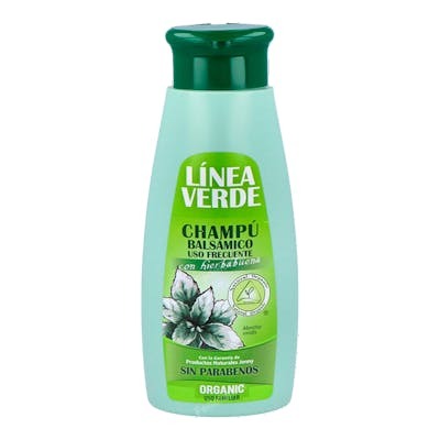 LINEA VERDE CHAMPU BALSAMICO hierbabuena 400ml.