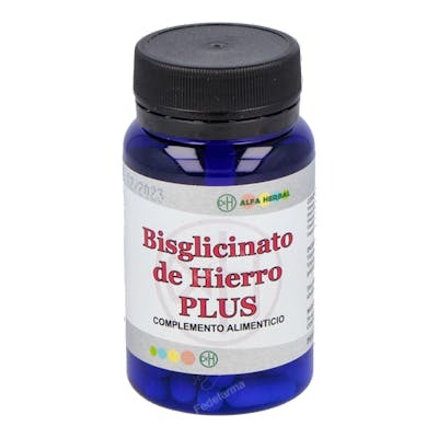ALFA HERBAL BISGLICINATO DE HIERRO PLUS 60cap.