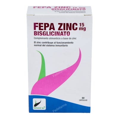 FEPADIET FEPA-ZINC 15mg. 60cap.