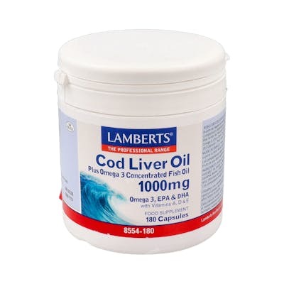 LAMBERTS ACEITE DE HIGADO DE BACALAO 1000 MG 180 CAPSULAS