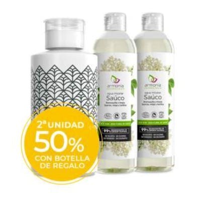 ARMONIA AGUA MICELAR 2uds+BOTELLA VIDRIO