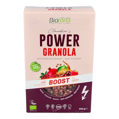 BIOTONA POWER GRANOLA BOOST muesli 250gr. BIO VEGAN