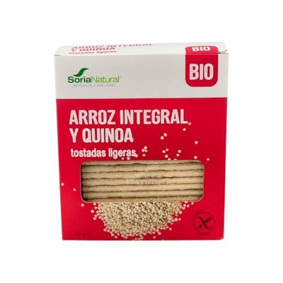 SORIA NATURAL TOSTADAS DE ARROZ integral Y QUINOA 85gr. BIO