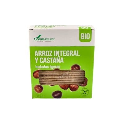 SORIA NATURAL TOSTADAS DE ARROZ Y CASTAÑA 95gr. BIO