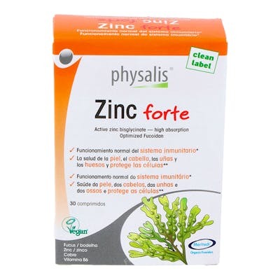 PHYSALIS ZINC FORTE 30COMPRIMIDOS BIO