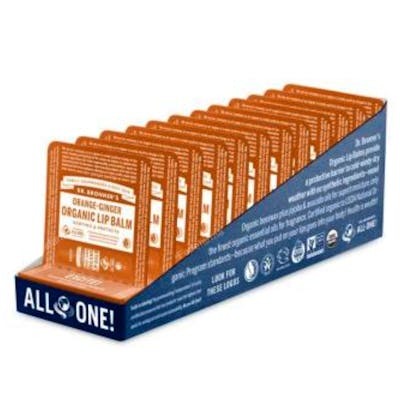 DR. BRONNER´S PACK LAPIZ LABIAL naranja-jengibre 12ud. x 4gr