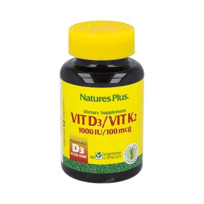 NATURES PLUS VITAMINA D3 VITAMINA K2 100mcg 90cap.