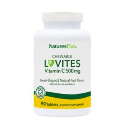 NATURES PLUS LOVITES 500MG (SABOR CEREZA) 90 COMPRIMIDOS MASTICAB