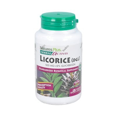 NATURES PLUS LICORICE (DGL) REGALIZ500MG 60CAPSULAS HERBAL ACTI