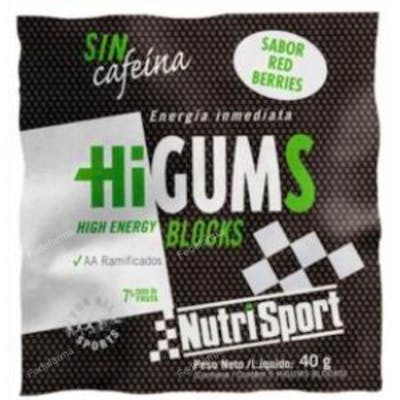 NUTRISPORT HIGUMS red berries sin cafeina expositor 20bolsas