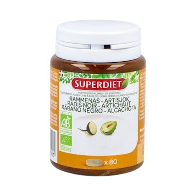 SUPERDIET RABANO NEGRO+ALCACHOFA 80comp.