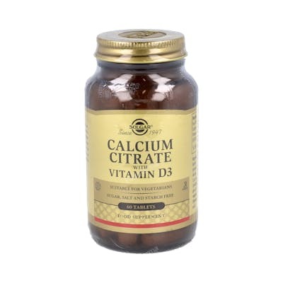 SOLGAR CITRATO DE CALCIO con vitamina D 60comp