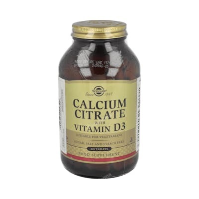 SOLGAR CITRATO DE CALCIO con vitamina D 240comp