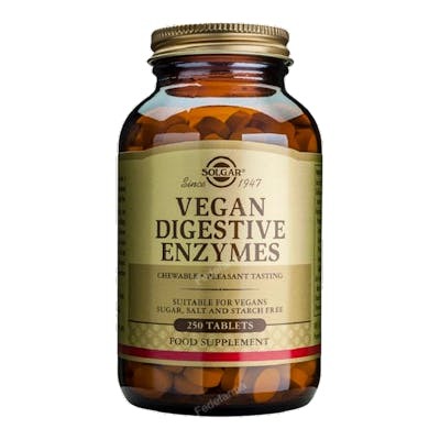SOLGAR VEGAN ENZIMAS DIGESTIVAS 250comp.mast.