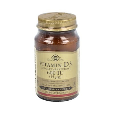 SOLGAR VITAMINA D3 600UI 15MCG 60CAPSULASVEG