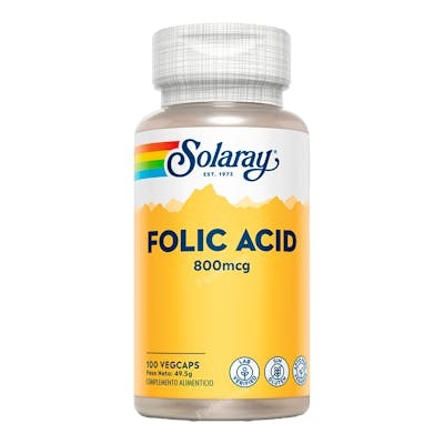 SOLARAY ACIDO FOLICO 800mcg. 100cap.