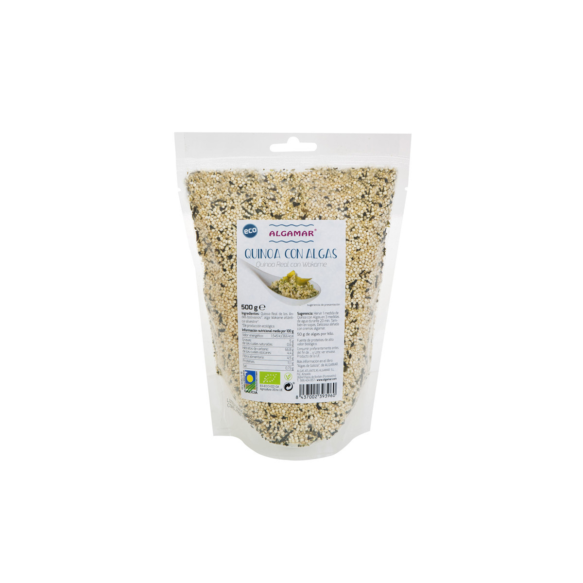 Quinoa con algas bio 500g Algamar